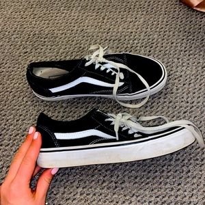 Womens black and white vans